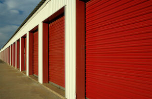 Public storage facility garage doors