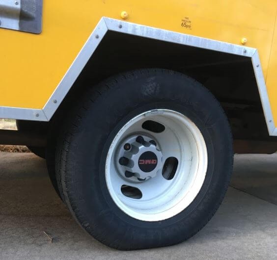 Flat tire on a Penske truck