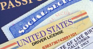 US passport, social security card, driver's license, California birth certificate