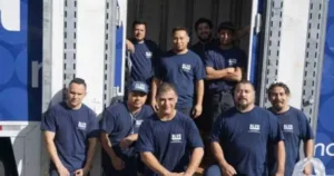 The crew at BLVD Moving ready to help their customers get home.