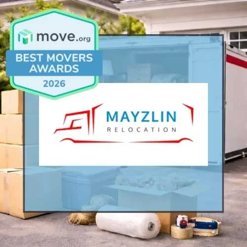 Mayzlin Relocation named best full-service mover for affordable moves in the 2026 Move.org Best Mover Awards